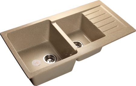 Кухонная мойка GranFest Practik 980K, P-980KL песочный